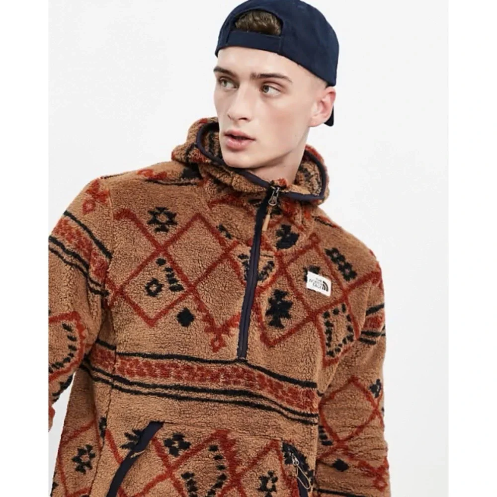 The North Face Sweater Mens S Brown Campshire Pullover‎ Hoodie Fleece Jacket